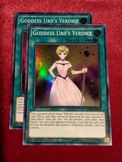 Yu-Gi-Oh! (x2) Goddess Urd's Verdict SHVA-EN010 1st Edition Super Rare Unplayed - Image 1