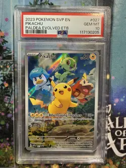 Pokemon Pikachu PSA 10 Paldea Evolved ETB Promo - Image 1