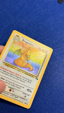 DRAGONITE 1999 POKEMON BASE FOSSIL RARE HOLO 4/62 - Image 3