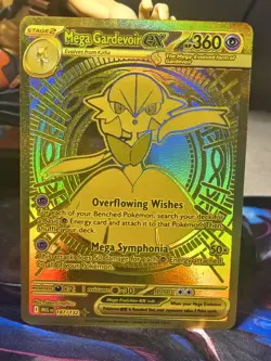 Pokemon Mega Evolution Gold Gardevoir EX 187/132 Secret Rare - Image 1