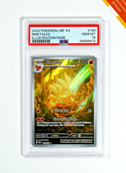 Pokemon PSA 10 Ninetales #199 Illustration Rare Obsidian Flame 2023 English - Image 1