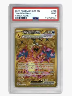 Pokemon Charizard EX 2023 Obsidian Flame Secret Rare PSA 9 Mint - Image 1