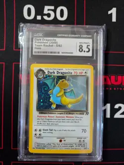 2000 Pokemon Dark Dragonite Holo #5 Team Rocket CGC 8.5 - Image 1