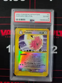 2002 Pokemon Clefable #7 Expedition Reverse Holofoil PSA 6 - Image 1