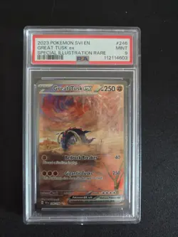 2023 Pokemon Great Tusk ex Scarlet & Violet Base SIR #246 PSA 9 - Image 1