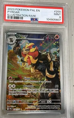 PYROAR #200 PSA 9 C 2023 Pokemon Paldea Evolved Illustration Rare MINT - Image 1