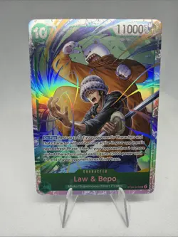 Law & Bepo ST24-004 SR ONE PIECE Tcg Card Game NM Green - Image 1