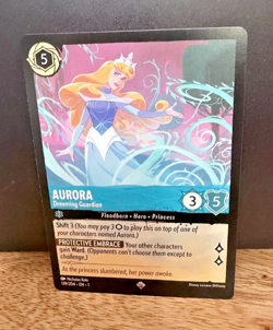 Disney Lorcana TCG The First Chapter Aurora Dreaming Guardian Super Rare 139/204 - Image 1