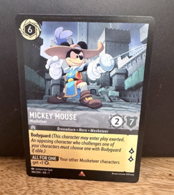Disney Lorcana TCG - The First Chapter - Mickey Mouse Musketeer Rare 186/204 - Image 1