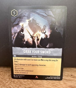 Disney Lorcana TCG - The First Chapter - Grab Your Sword Rare 198/204 - Image 1