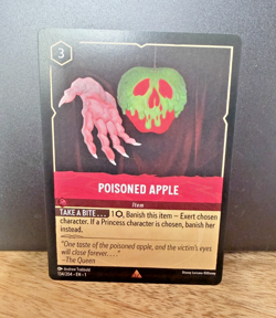 DISNEY LORCANA TCG - THE FIRST CHAPTER - Poisoned Apple Rare 134/204 - Image 1