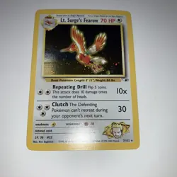 HOLO LP+ Pokemon Card Gym Heroes Holo Lt. Surge's Fearow 7/132 WOTC 2000 - Image 1