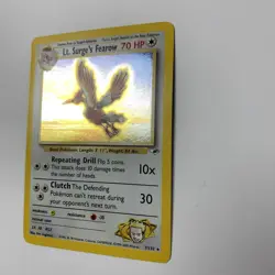 HOLO LP+ Pokemon Card Gym Heroes Holo Lt. Surge's Fearow 7/132 WOTC 2000 - Image 3