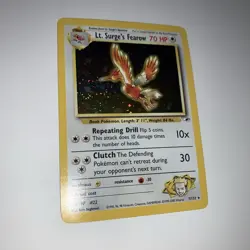 HOLO LP+ Pokemon Card Gym Heroes Holo Lt. Surge's Fearow 7/132 WOTC 2000 - Image 4