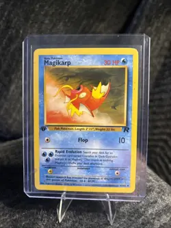 Pokemon TCG Magikarp Card 47/82 1st Edition Team Rocket LP - Image 1