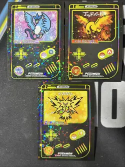 Articuno Moltres Zapdos Gameboy Chibi Holo Cards Peruvian Legendary Birds - Image 1