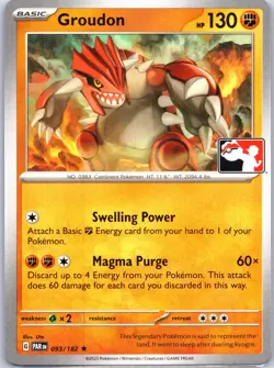Groudon Rare Prize Pack Series Cards 093/182 NM - Image 1