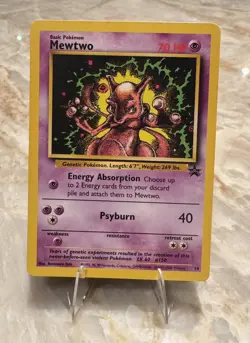 MEWTWO 2000 Pokemon Card black star promo #14 Near Mint RARE - Image 2