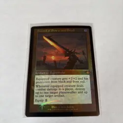 Sword Of Sinew And Steel Mtg Modern Horizons 2 Nm Foil Timeshift Retro Frame - Image 1
