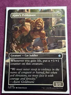 MTG Ajani's Pridemate Borderless ** Foundations ** English (NM) - Image 1