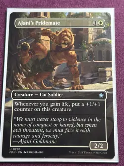 MTG Ajani's Pridemate Borderless ** Foundations ** English (NM) - Image 3