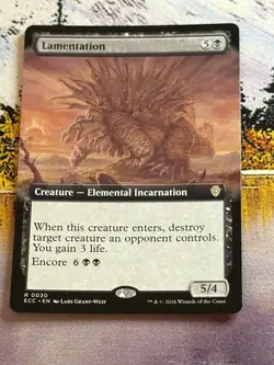 Lamentation - Extended Art ECC NM MTG - Image 1