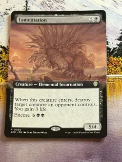 Lamentation - Extended Art ECC NM MTG - Image 3