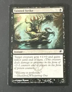 Tainted Strike x1 Scars of Mirrodin Ex Condition see front and back pics - Image 1
