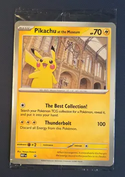 2026 Pokemon Pikachu At The Museum Black Star Promo Card - Image 1