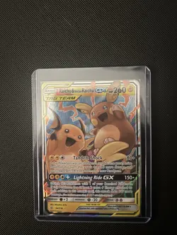 Raichu and Alolan Raichu EX Tag Team Unified Minds Pokemon Card - Image 1