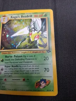 Pokemon Gym Challenge Koga's Beedrill Holo Rare 009/132 LP Fast Ship - Image 4