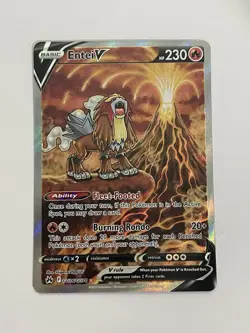 Pokemon TCG Entei V Crown Zenith: Galarian Gallery GG36/GG70 Holo Ultra Rare - Image 1
