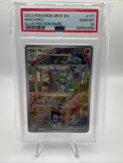 2023 POKEMON MEW EN-151 ILLUSTRATION RARE #177 MACHOKE PSA 10 - Image 2