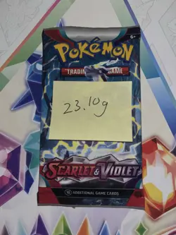 VERY HEAVY 23.10g Scarlet And Violet Base Pokemon TCG Booster Pack - Image 2