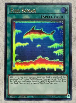 Yugioh Fish Sonar #LED9-EN020 1st edition Ultra Rare mint condition never played - Image 1