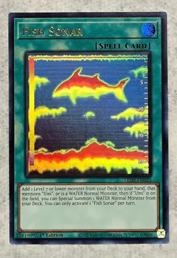 Yugioh Fish Sonar #LED9-EN020 1st edition Ultra Rare mint condition never played - Image 2