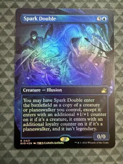 MTG Spark Double #0421 Foil Anime Borderless Mythic Ravnica Remastered (RVR) - Image 2