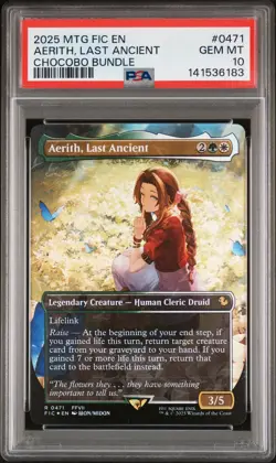 2025 MTG FINAL FANTASY COMMANDER CHOCOBO BUNDLE AERITH, LAST ANCIENT PSA 10 - Image 1