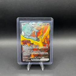 Team Rockets Moltres EX Pokemon Destined Rivals 208/182 Stamped Full Art SV NM - Image 1