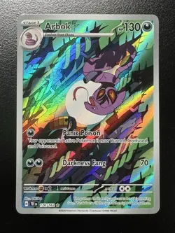 Pokemon TCG - Arbok - Temporal Forces 176/162 Illustration Rare Full Art Holo - Image 1