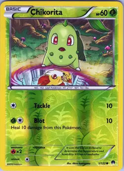 Chikorita 1/122 Common - Pokemon TCG XY: BREAKpoint - Reverse Holo (NM) - Image 1