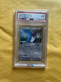 2005 Pokemon Ex Delta Species Swellow Reverse Foil 32/112 PSA 9 - Image 1