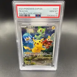 Pikachu SVP027 - Pokemon Paldea Evolved ETB Black Star Promo - PSA 10 - Image 1