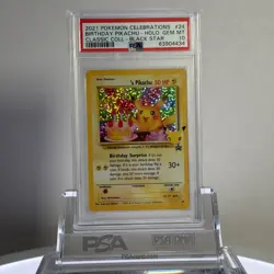 2021 Pokemon Celebrations Birthday Pikachu Holo Black Star PSA 10 GEM MINT - Image 1