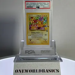2021 Pokemon Celebrations Birthday Pikachu Holo Black Star PSA 10 GEM MINT - Image 2