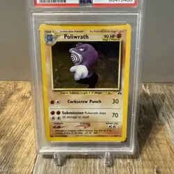 Poliwrath Holo #9 2001 Pokemon Neo Discovery Card PSA 5 Excellent - Image 3
