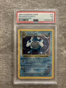 Poliwrath 013/102 Holo Rare Shadowless Pokemon 1999 Base Set - Image 1