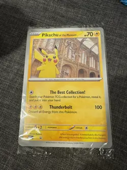 Pikachu At The Museum, Pokemon Natural History Museum Jumbo Promo - Image 1