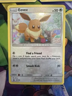 Eevee Pokemon TCG Cards Sun & Moon Black Star Promo #SM184 Cosmos Holo 3 Piece - Image 4