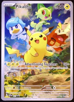 Pikachu 27 Svp Black Star Promos SVP027 Holo Promo TCG Full Art Pokemon Card - Image 1